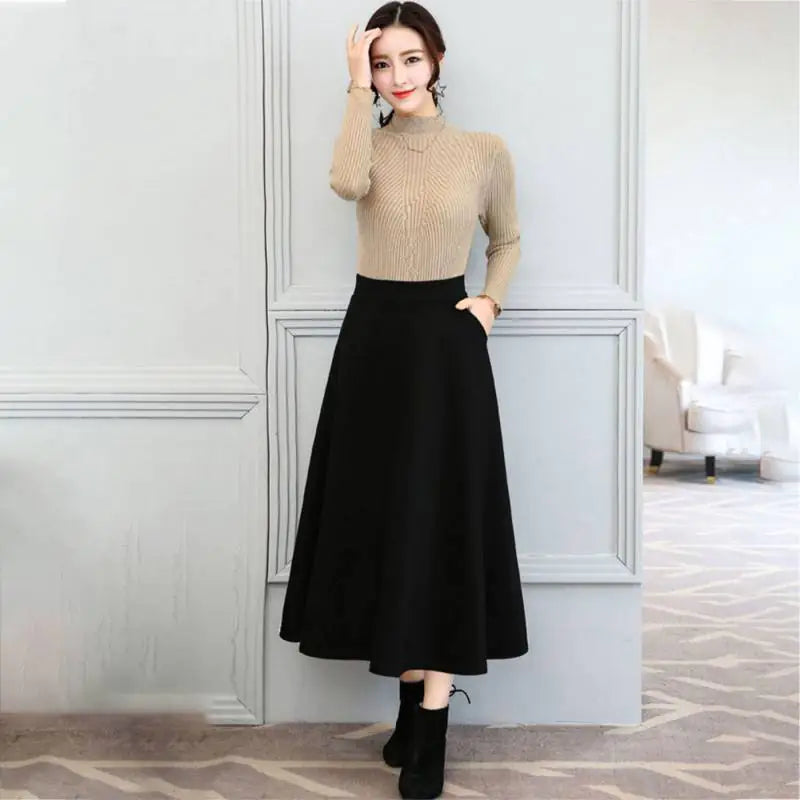 High Waist Elastic Slim Skirt for Women