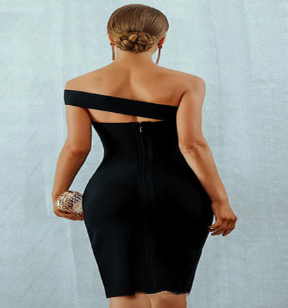Off-Shoulder Split Maxi Dress, Evening Gown