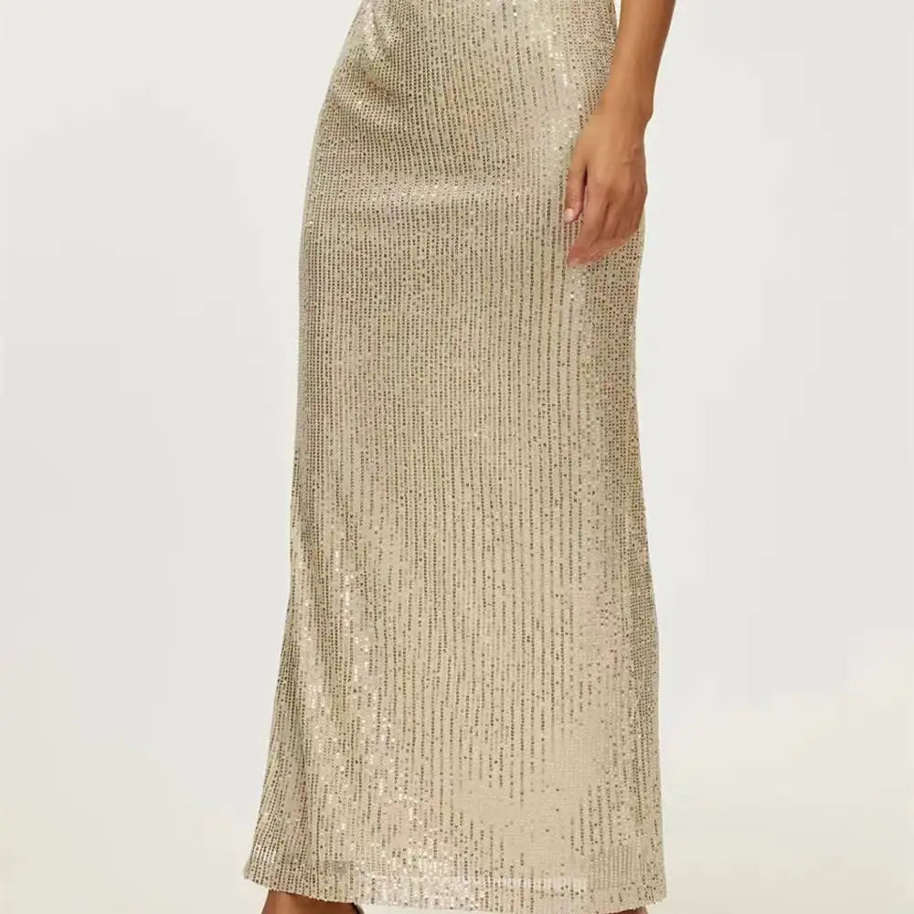Fashionable Sequined Skirt for Street Style