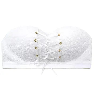 Lace Strapless Bra with Adjustable Support for Women