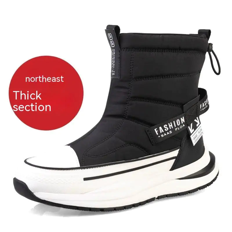 Men's Waterproof Cotton Shoes with Winter Wool Lining