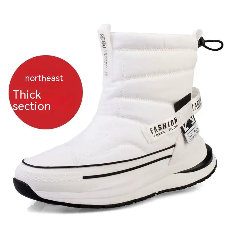 Men's Waterproof Cotton Shoes with Winter Wool Lining