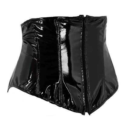 corset corto de cuero para mujer de vestir