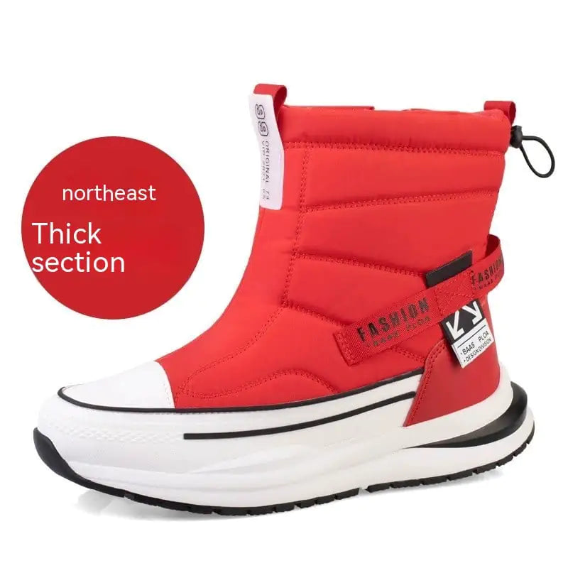 Men's Waterproof Cotton Shoes with Winter Wool Lining
