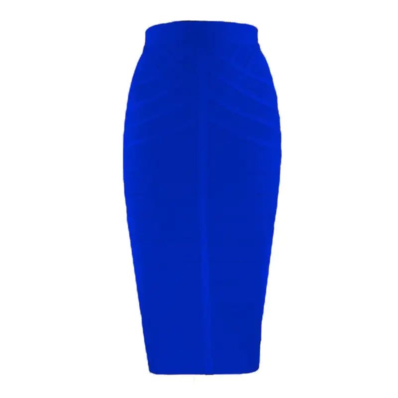 Striped High Waist Slim Bandage Skirt with Features