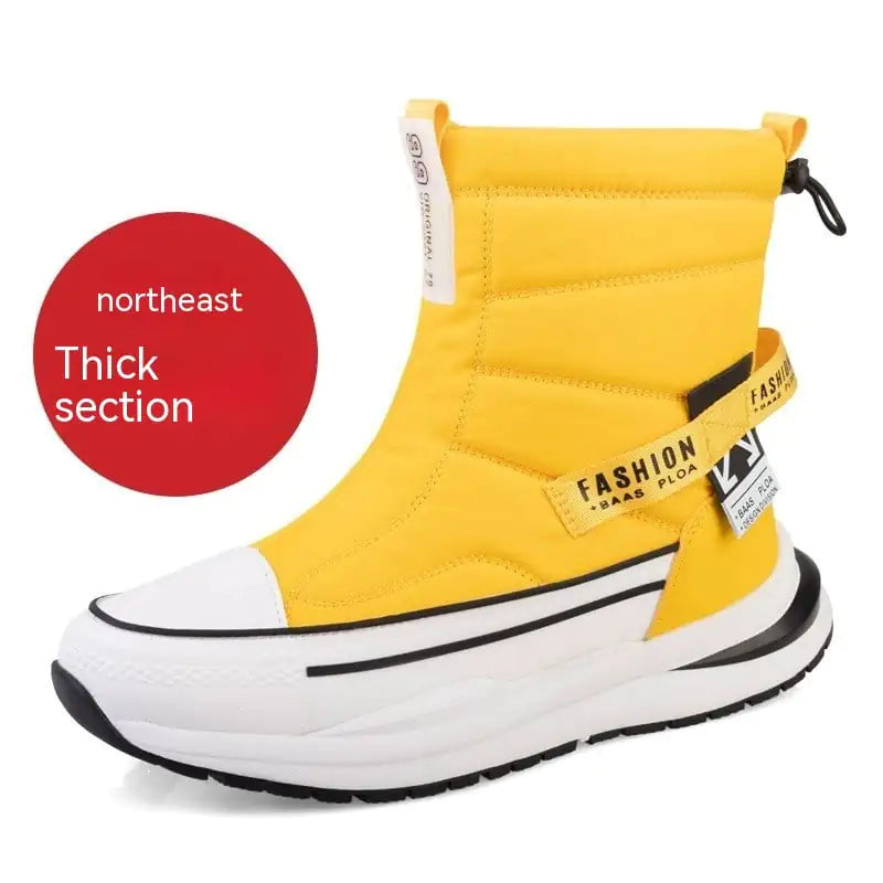 Men's Waterproof Cotton Shoes with Winter Wool Lining